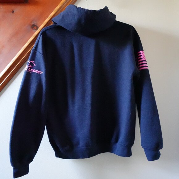 Black Hoodie with Pink and White Graphic - Picture 11 of 13